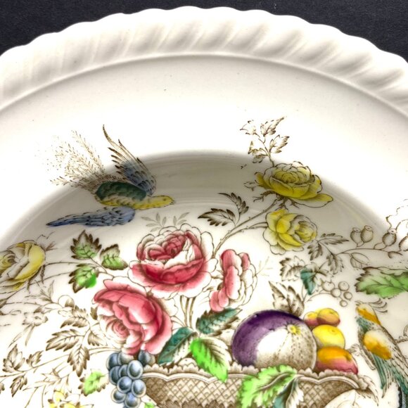 Vintage Set of 3 Johnson Brothers Bird of Paradise Rimmed Soup Bowl - Picture 6 of 11